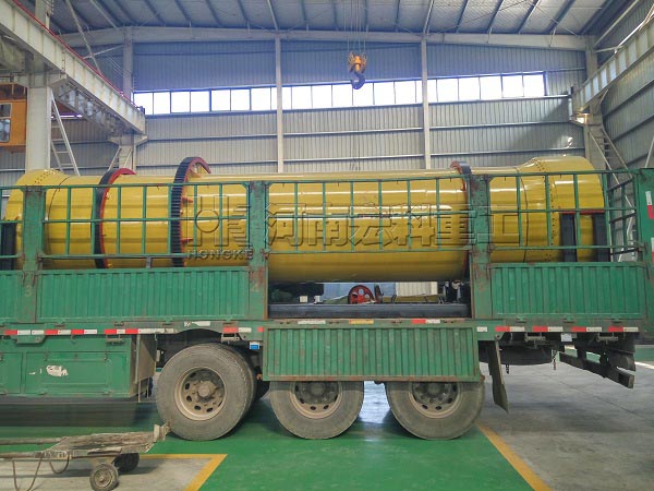 成都的客戶，您采購(gòu)的1.5×8m的雞糞烘干機(jī)已發(fā)出，請(qǐng)注意查收